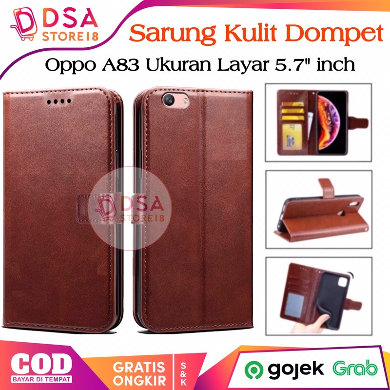 Case oppo A83 / Casing Oppo A83 / Leather Case Flip Cover Wallet Dompet Hp Casing kulit
