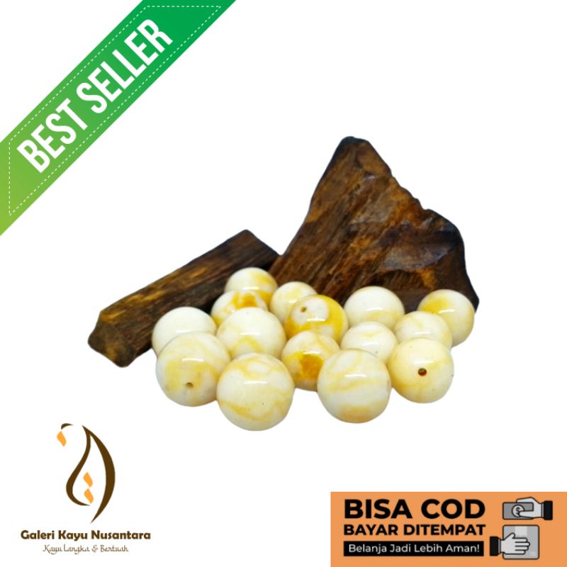 Butiran Jumbo Batu Coral Marjan Putih size 14-18mm