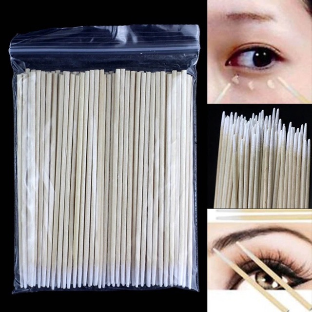 cotton bud kecil mini untuk merapikan makeup / bulu mata / alis mata