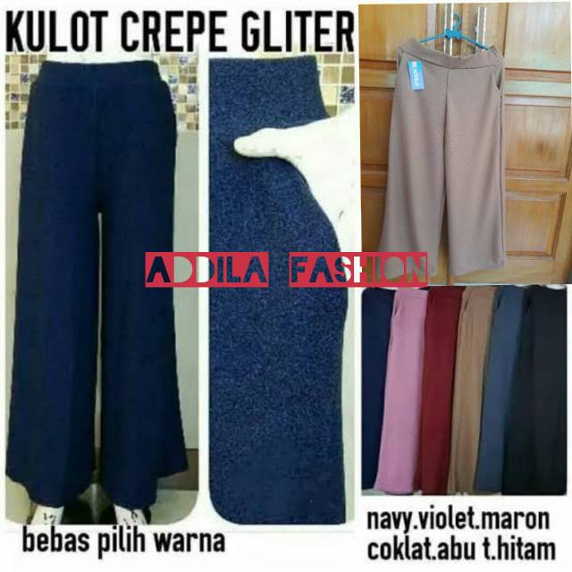 Kulot bahan pasir glitter diamond fit to XL - XXL