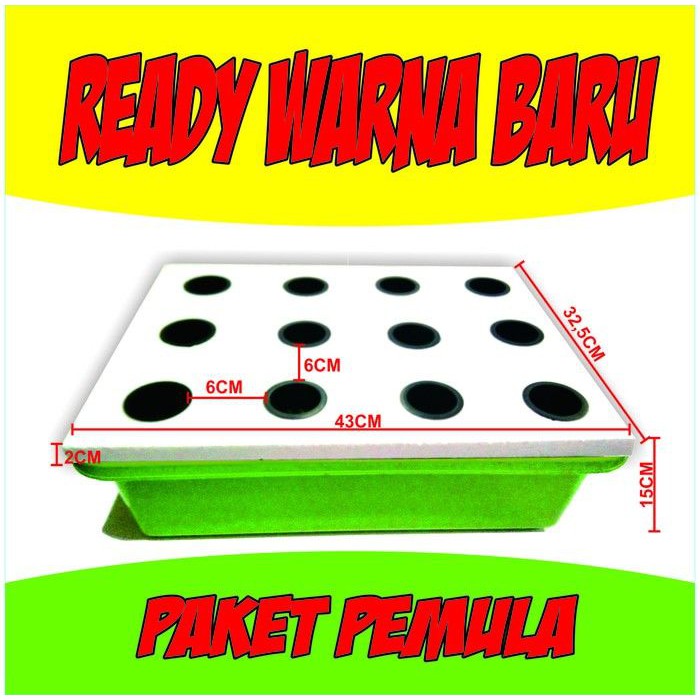 Langsung Order bak hidroponik + Styrofoam 12 lubang Terlaris