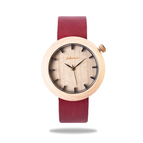 Eboni - Jam Tangan Kayu Mini Maple 2.0 Burgundy / Wooden Watches