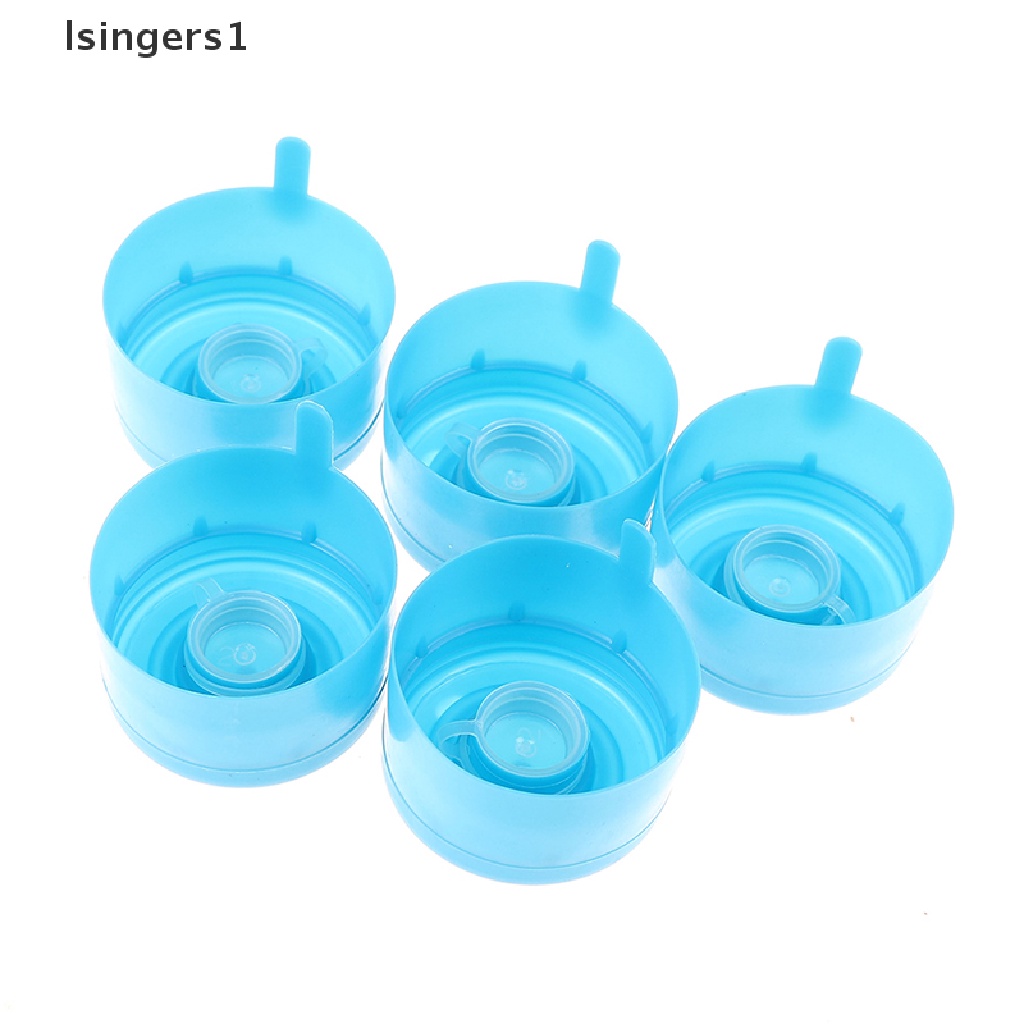 (lsingers1) 5pcs Tutup Botol Air snap on reusable Untuk Galon 55mm 3-5 Galon