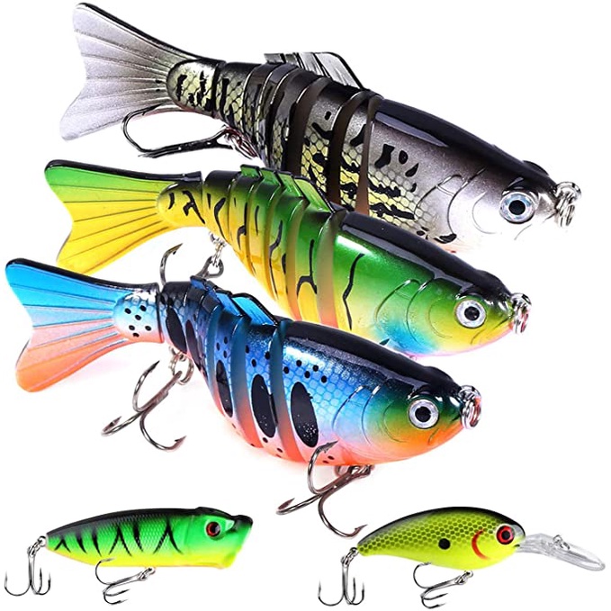 Umpan Pancing Hard Bait 7 Bagian Ukuran 3.9 &quot;
