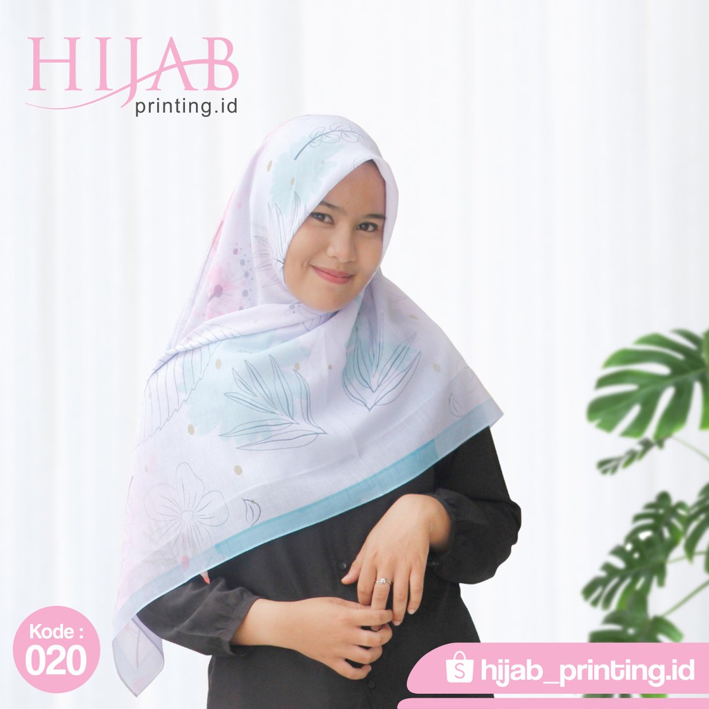 Hijab Voal Printing (Kode:020) CUSTOM NAMA/LOGO/BRAND