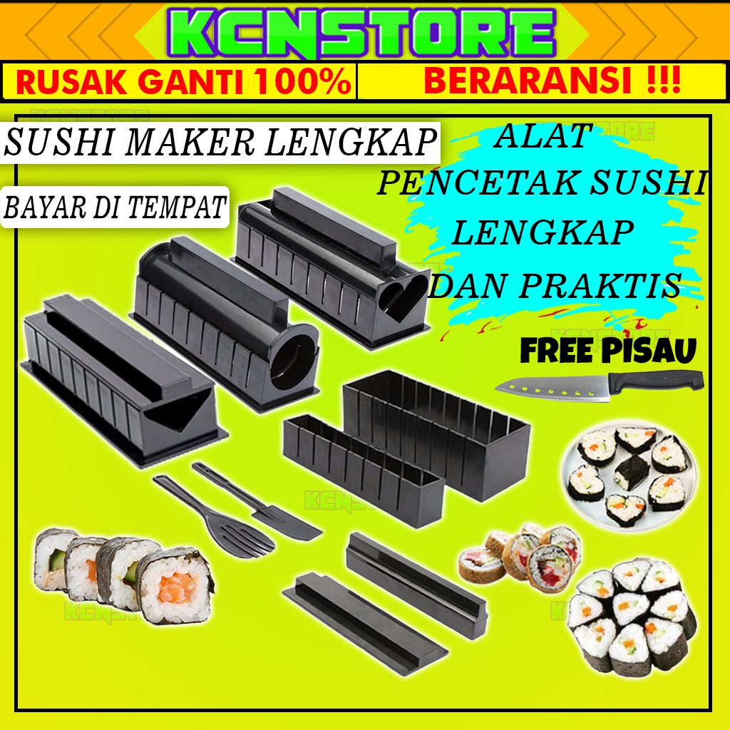 SUSHI MAKER SET CETAKAN SUSHI LENGKAP ORIGINAL PEMBUAT PENCETAK SUSHI SUSI ROLL SET JEPANG