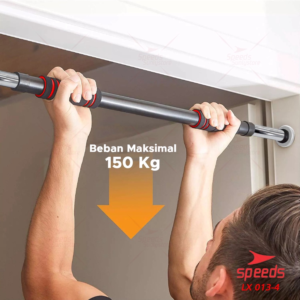 SPEEDS Pull Up Bar /Chin Up /Iron Gym /  Alat fitness doorway door Bar 013-4-7