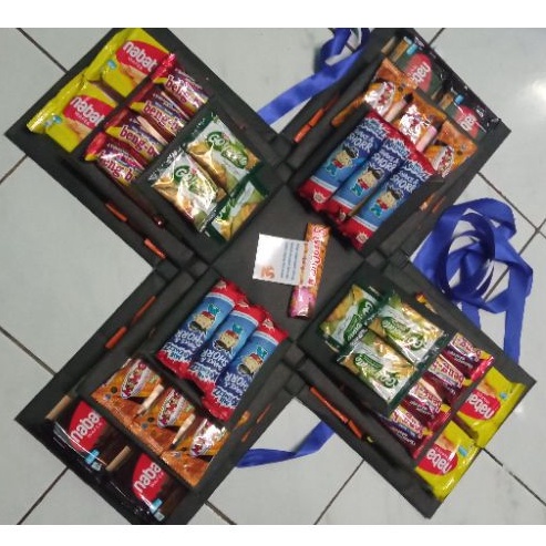 Explosion box snack ukuran besar 3 layer