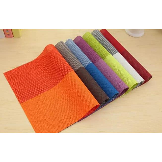 DHQY TATAKAN PIRING BAHAN PVC RINGAN MODERN HIGIENIS DAN TAHAN PANAS ALAS 66XE