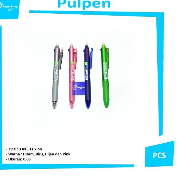 

ⅎ PILOT FRIXION 3 IN 1 !!! IMPOR JEPANG BISA DIHAPUS (0'5) - Putih ✺