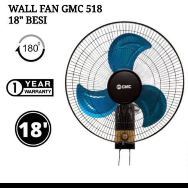 Kipas Angin Dinding GMC Jumbo Besi Wall Fan GMC 18 / GMC 518 / GMC 519 / GMC 520 / GMC 521