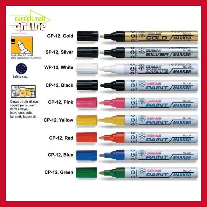 

U8Tyrt67- Spidol Snowman Paint Marker Medium Tip E3Yrf797-