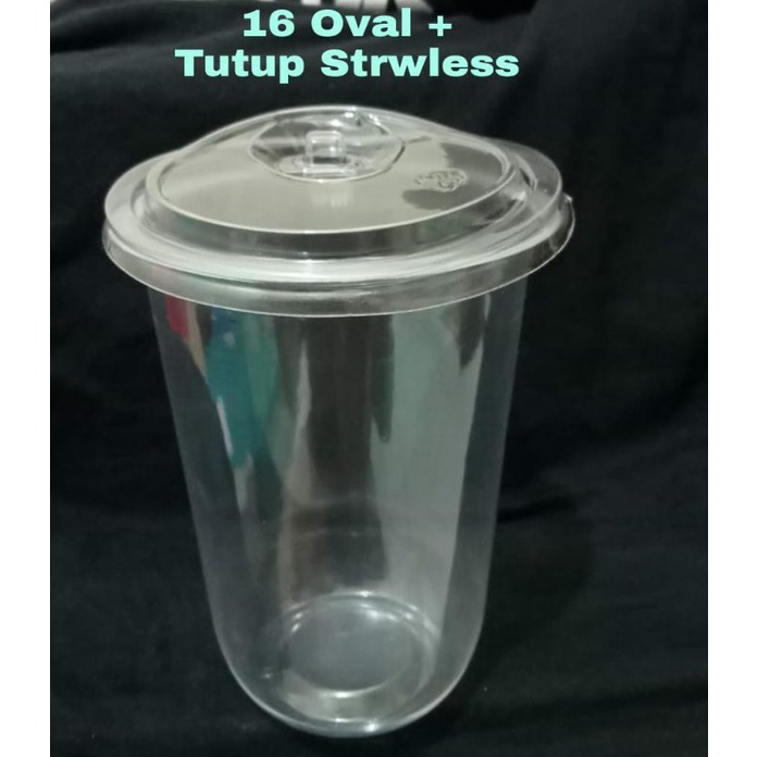 

Ukf5Pc6F4H (Kuliner.Kita) Gelas Plastik Pp16Oz Oval7 Gram(M Cup)+Tutup Strawless Lid /Tutup Cup