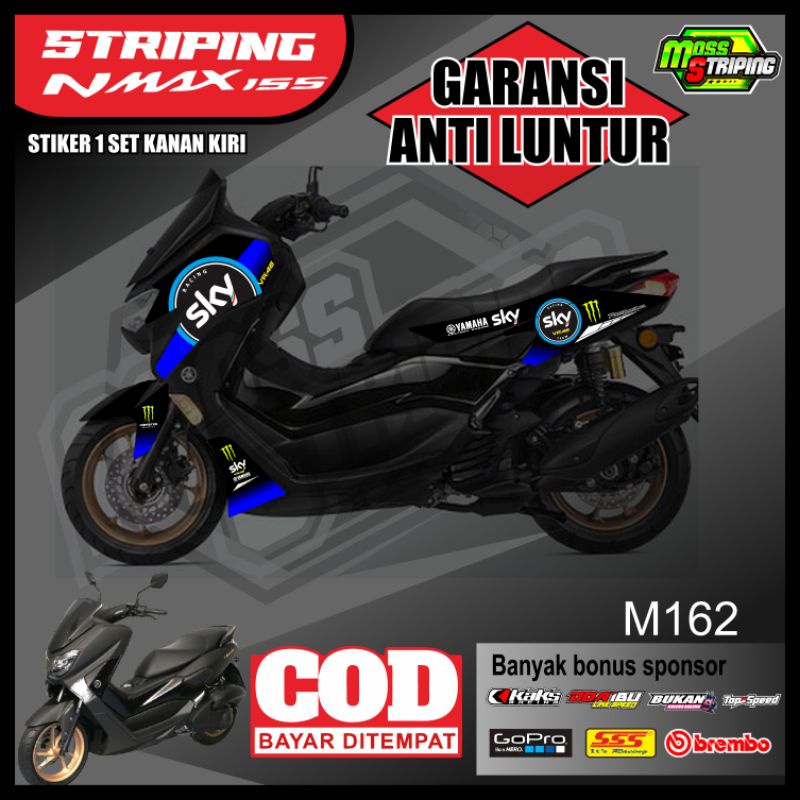 striping NMAX NEW , NEW NMAX 2020 2021 variasi lis motor yamaha New Nmax | Sticker semifull body nma
