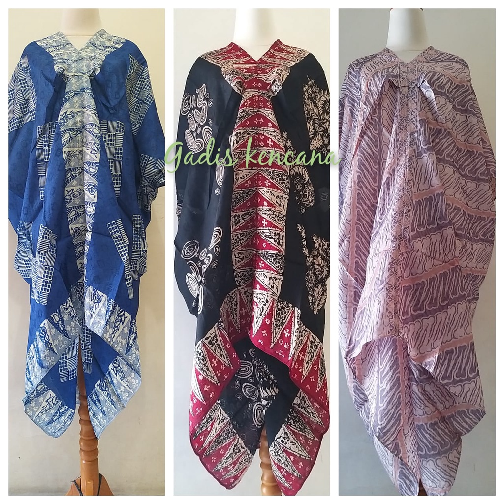 Kaftan batik,Kaftan batik viscose semi sutra lembut batik cap manual variasi motif