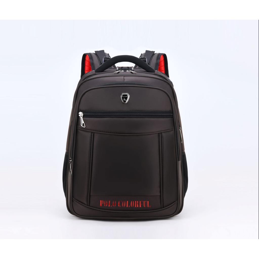 Tas Ransel Laptop Polo Colorful D6683# 100% Original - Bisa Diperlebar - Sistem LOCK - Expand