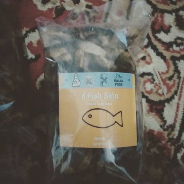 Krupuk kulit ikan patin mentah  berbumbu