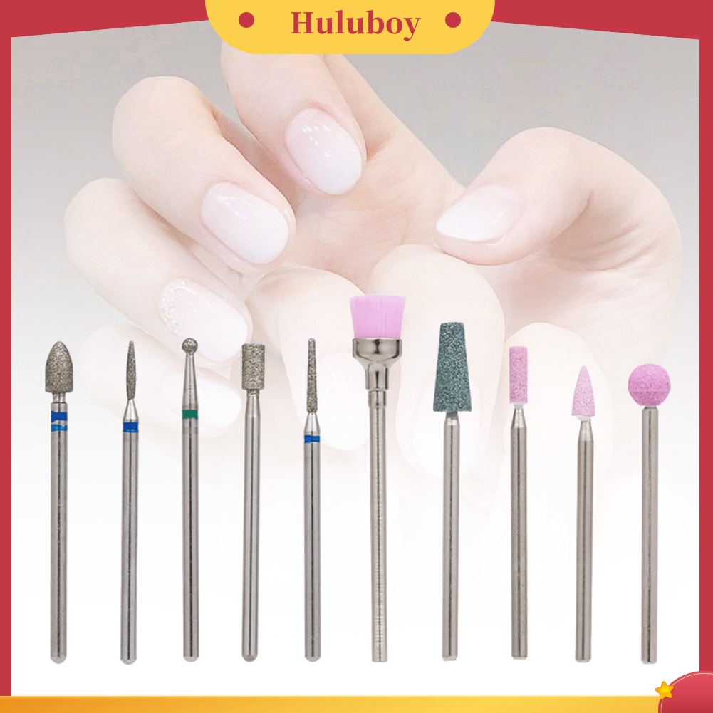 Huluboy Huluboy♡ 10pcs Mata Bor Pengikir Kuku Untuk Manicure / Pedicure