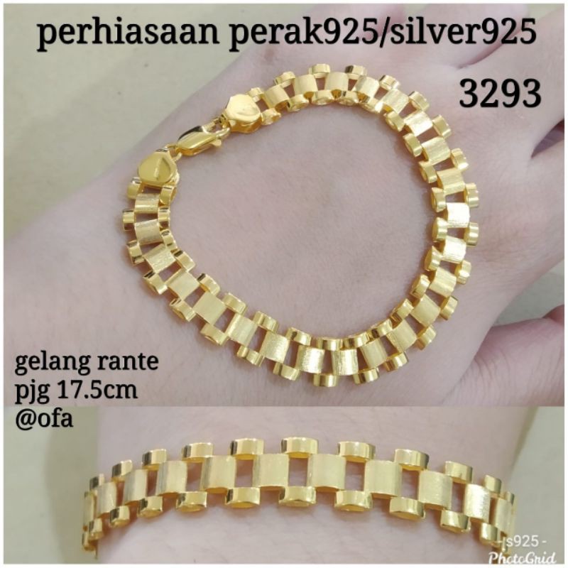 GELANG TANGAN RANTAI KUNING 3293 PERAK 925