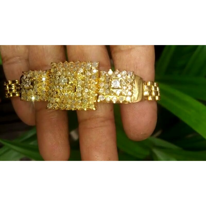 gelang berlian banjar asli ikat perak bisa dicrome putih