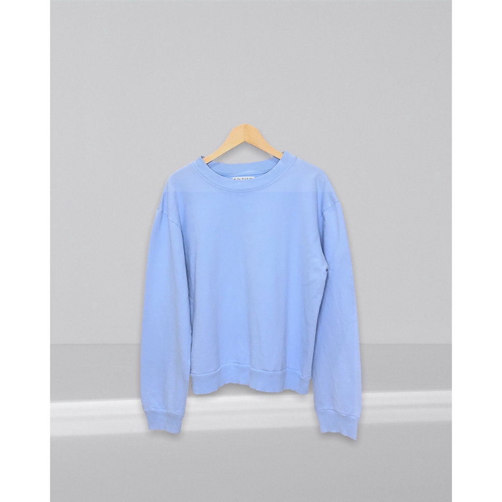 Goldsein - Sweatshirt Baby Blue (Sweater Polos High Quality Cotton Pria Wanita Unisex)
