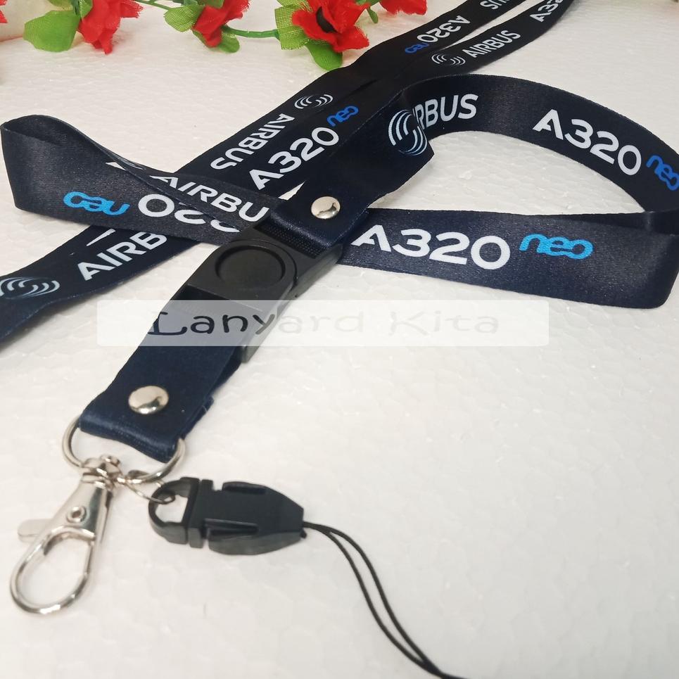 

LETS AIR BUS Lanyard Id Card Printing GANTUNGAN NAME TAG BAHAN TISSUE 2 CM tsld787