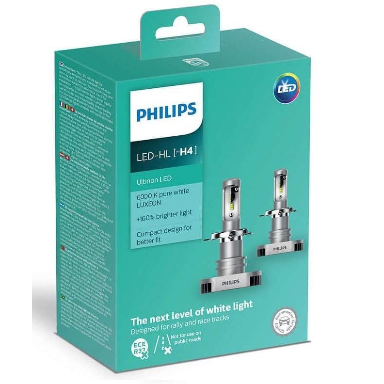 Philips Ultinon LED 6.000K H4 Bohlam Lampu Mobil Putih