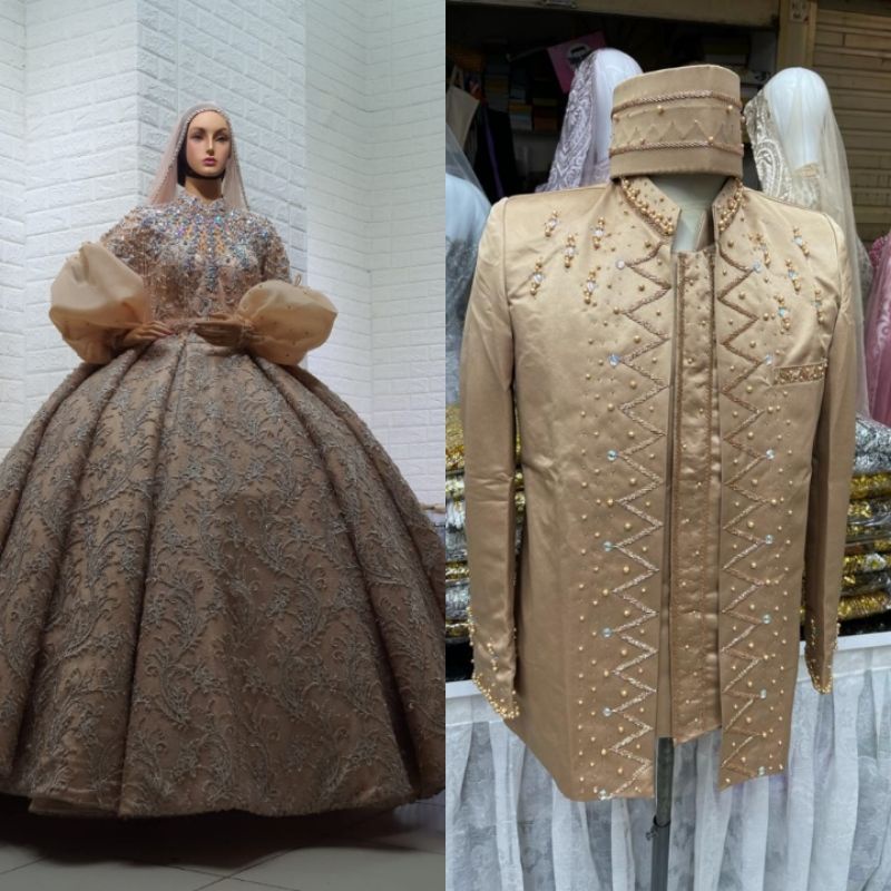 TERLARIS GOWN WEDDING PAYET JEPANG/BAJU PENGANTIN BARBIE BEREKOR/GAUN MUSLIMAH MODERN/BAJU PENGANTIN MEWAH