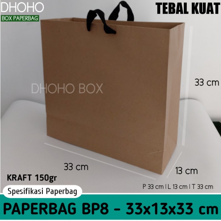 

ISI 12 BIJI paper bag murah 33x13x33 pb8 | kantong | tas kertas | paperbag polos