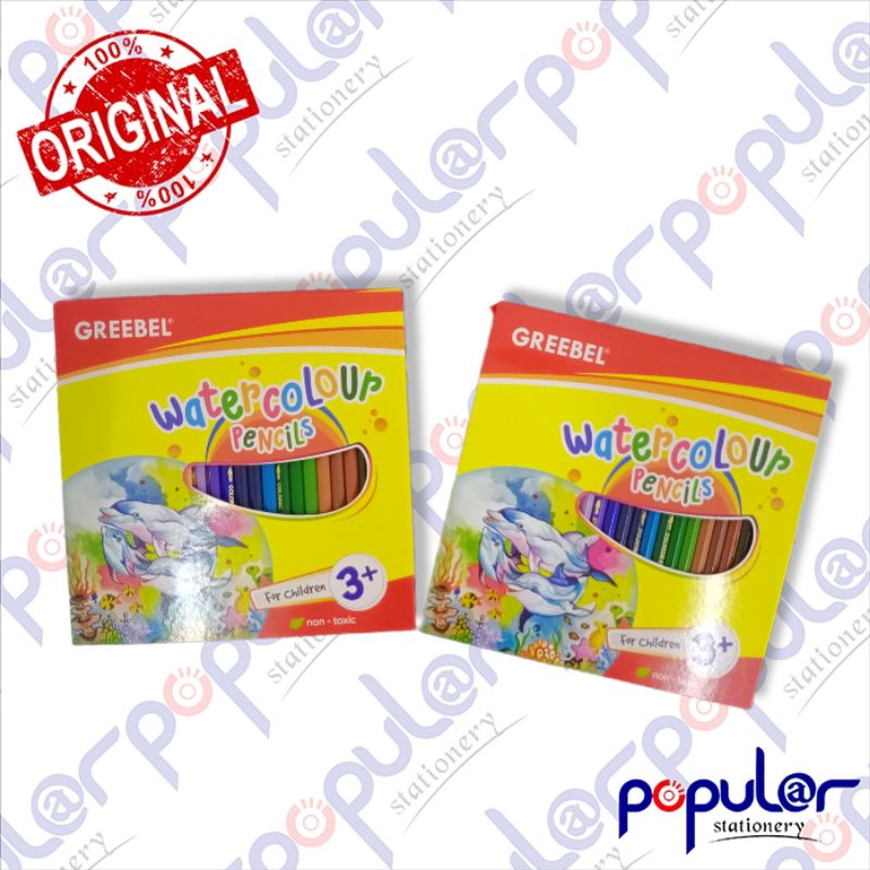 Pensil Warna Greebel 24C Water Colour Panjang