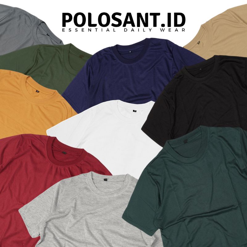 [Katun Tebal] Kaos Polos Big Size XXL Cotton Combed 24s Lengan Pendek Unisex Cewek Cowok  Pakaian Oblong Katun Original POLOSANT.ID