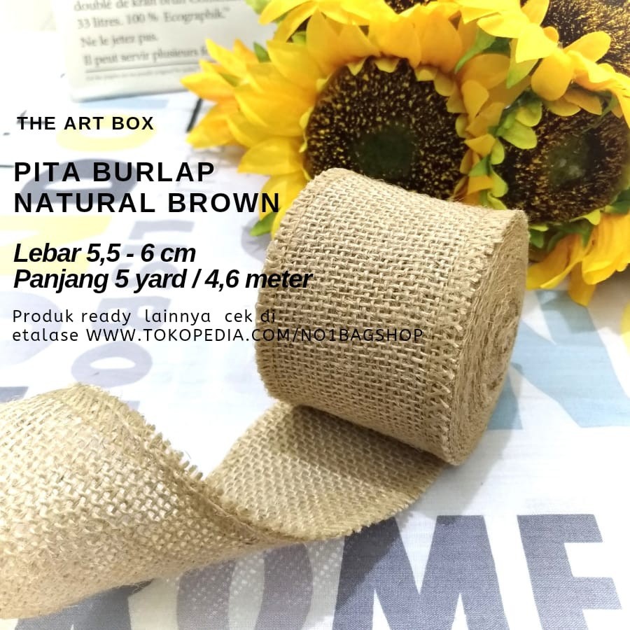 

RB Pita Goni Roll Rustic Burlap 5 Yard/4,6 Renda Pita Vintage Decor Kain Goni Craft Pita Hampers