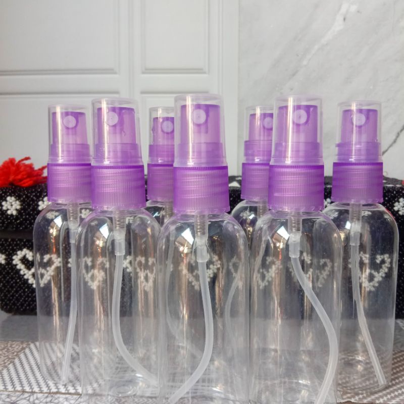 BOTOL 60ML TUTUP SPRAY UNGU LILAC PURPLE SKINCARE/FACEMIST/PARFUME/TONER/PEKANBARU/MEDAN/PADANG