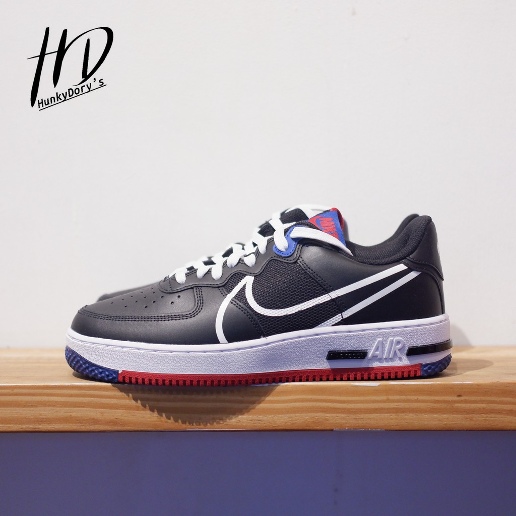 SEPATU SNEAKERS NIKE AIR FORCE 1 REACT BLACK ORIGINAL