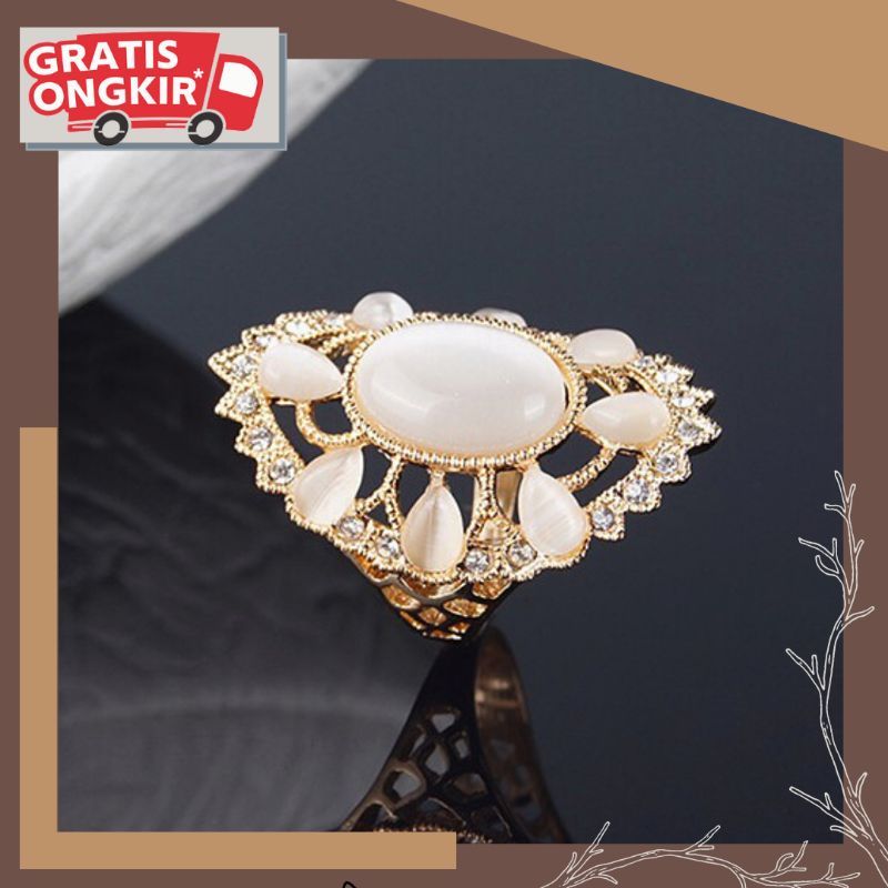 cincin pesta opal fashion wanita elegan