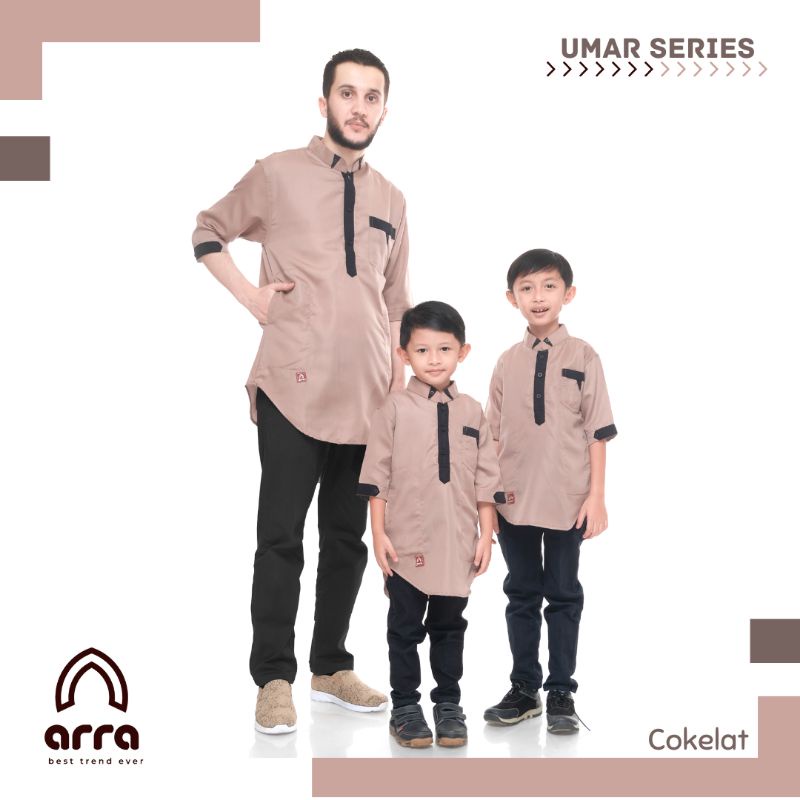 Baju Koko Kurta Pakistan Couple Ayah Dan Anak Lengan Pendek Arra Umar Kokoh Muslim