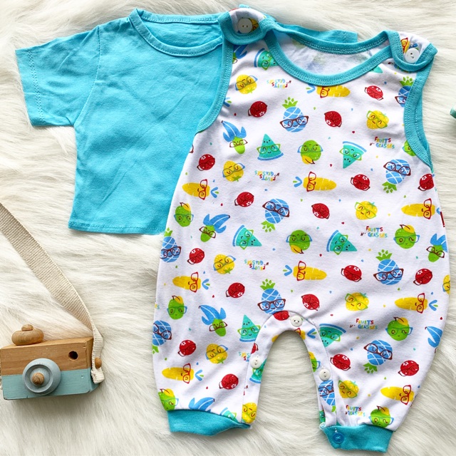 fruit / animal newborn overall jumper set bayi anak cowok libby velvet junior baby