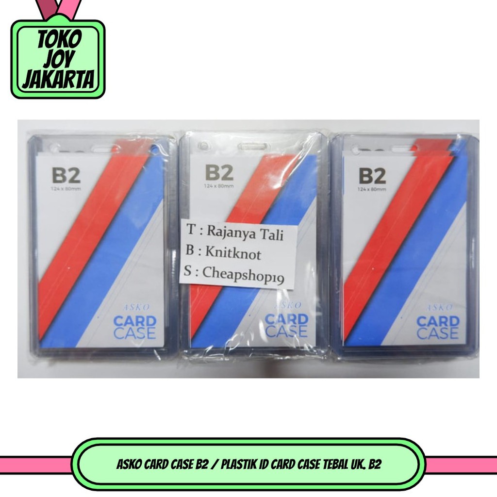 

ASKO Card Case B2 / Plastik ID Card Case Tebal Uk. B2