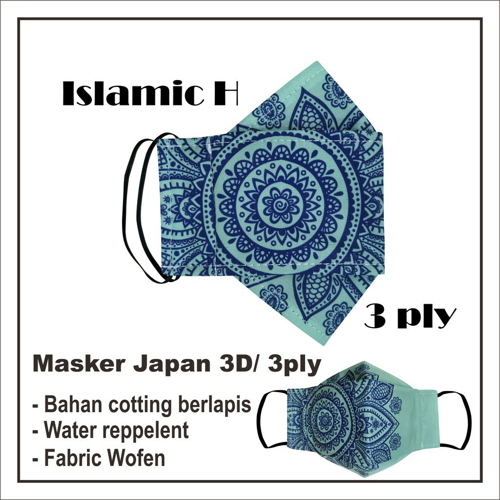 Masker Kain 3D EVO Islamic Edition 3PLY