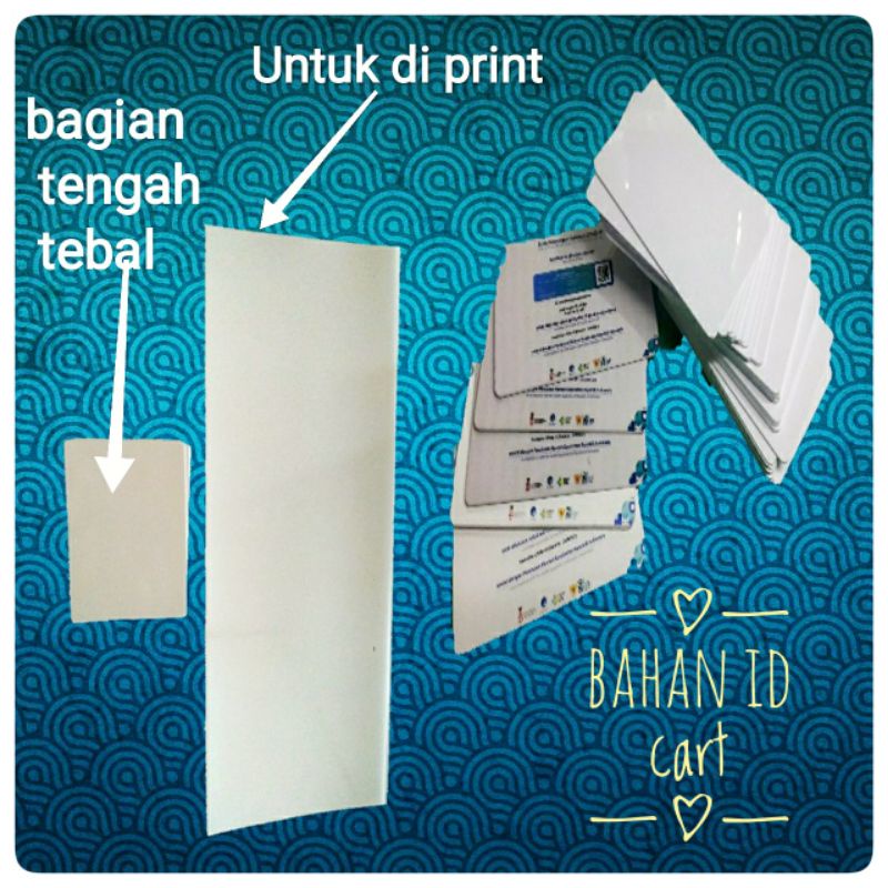 

kertas pvc sudah di plong/bahan id cart