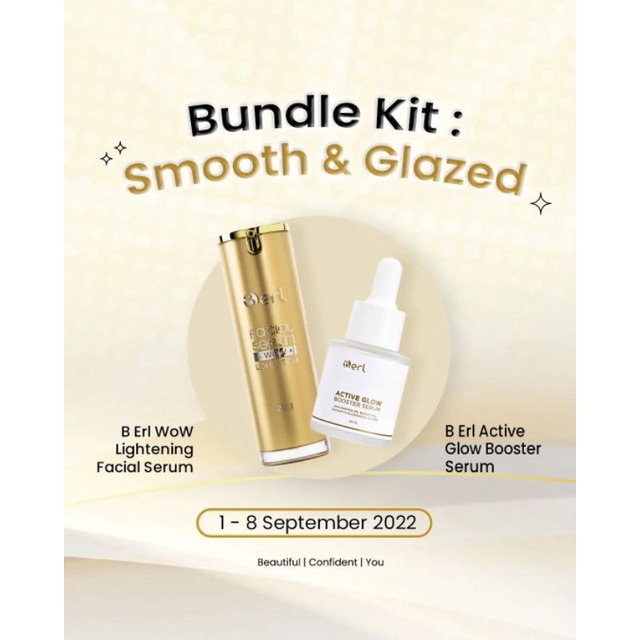 PROMO PAKET BUNDLING 1 FACIAL SERUM & ACTIVE GLOW BOOSTER SERUM BY B ERL.COSMETICS