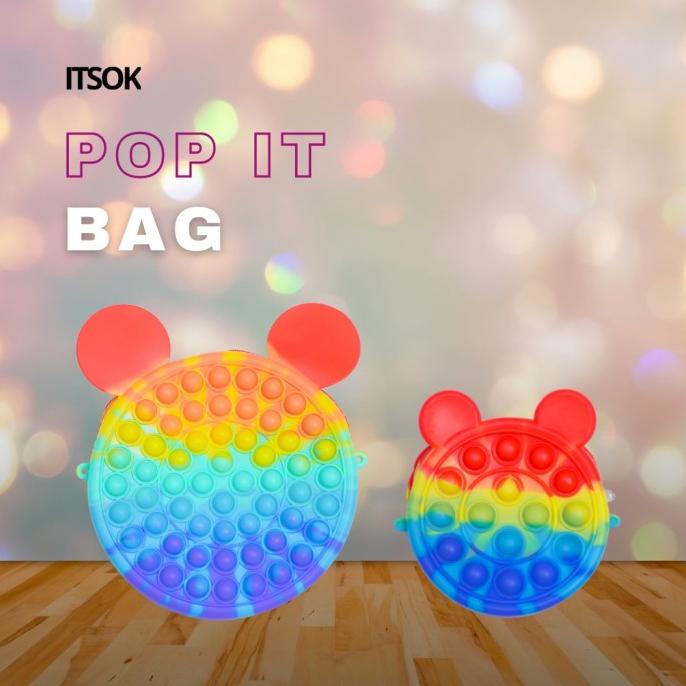 Ready Itsok Tas Pop It Rainbow / Tas Pop It Anak / Pop It Bag / Tas Pop It