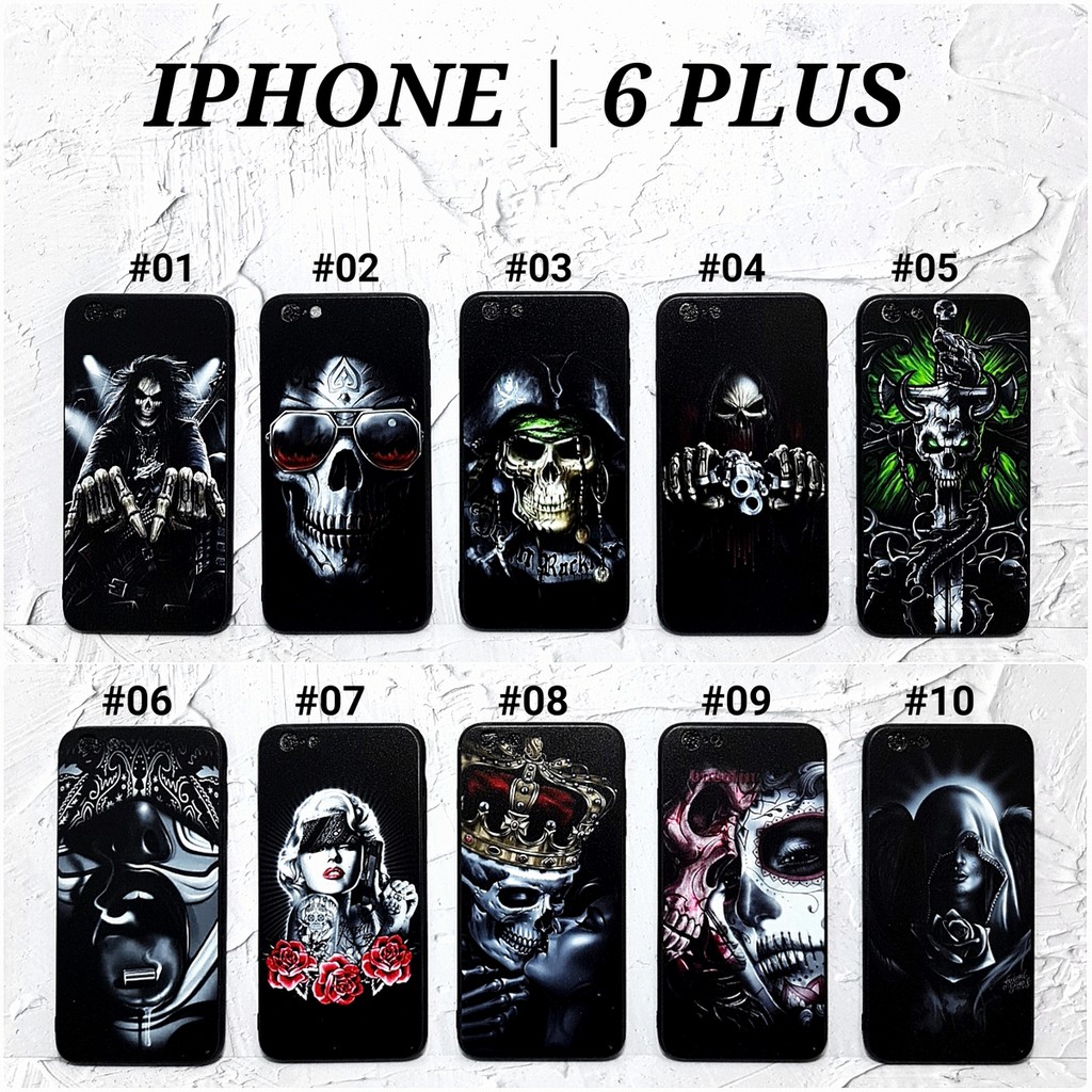 [ BUY 1 GET 1 FREE ] FHO - IPHONE 5 5G 5S 6 6G 6S 6 PLUS | HOROR Soft Hard Case Skull