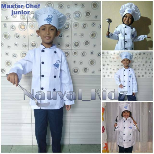  Baju  kostum anak profesi koki  cilik Master Chef Junior 