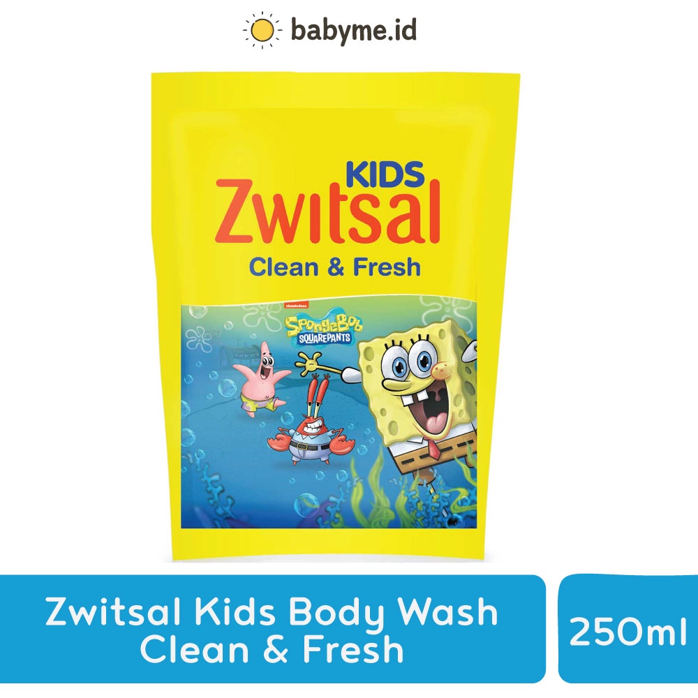 Zwitsal Kids Body Wash Sabun Mandi Anak Cair Clean&amp;Fresh 250Ml