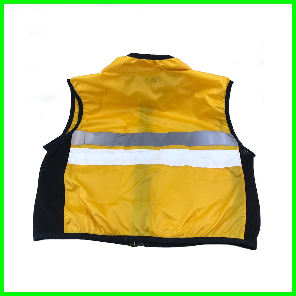 Rompi Sepeda Vest Brompton Olahraga Windbreaker Setengah Badan (Kuning)