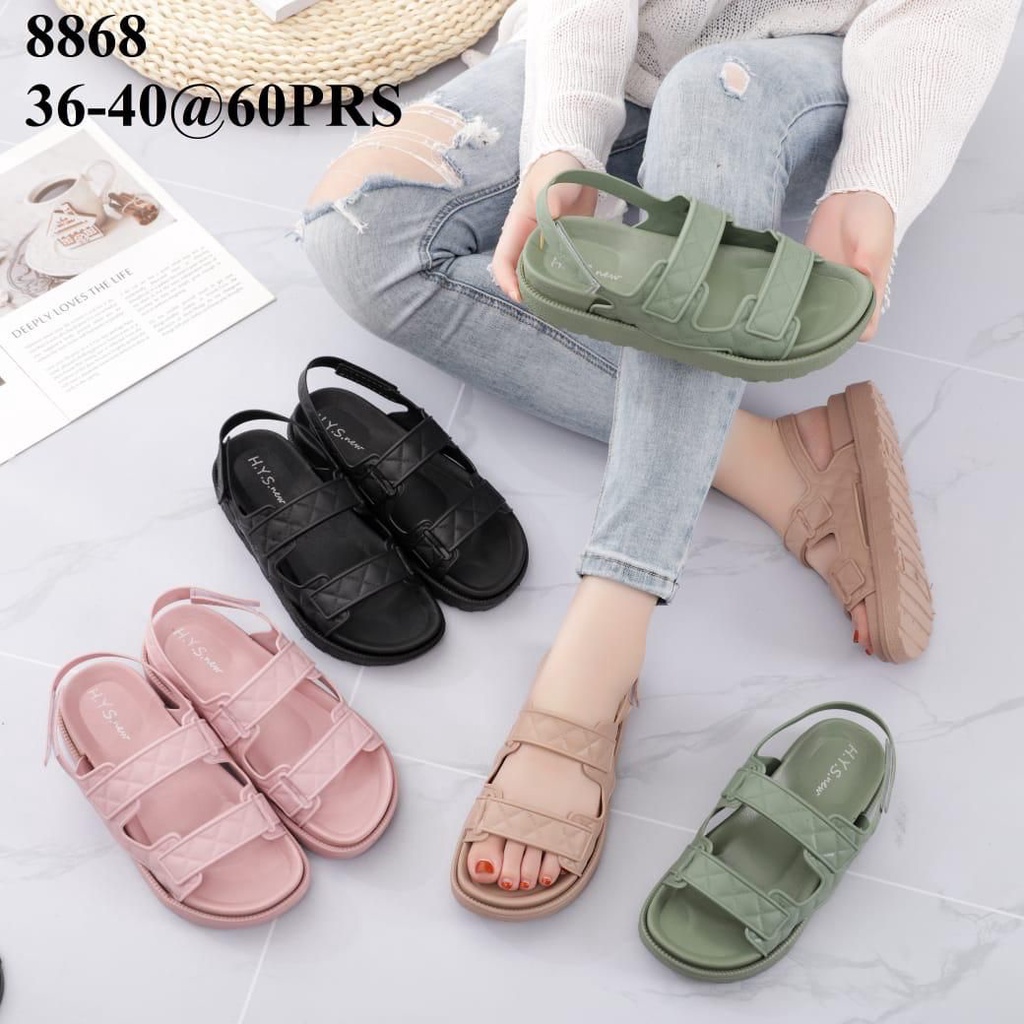 Sandal tali wanita 8868 Hys Sendal import cewek antislip SDLWW