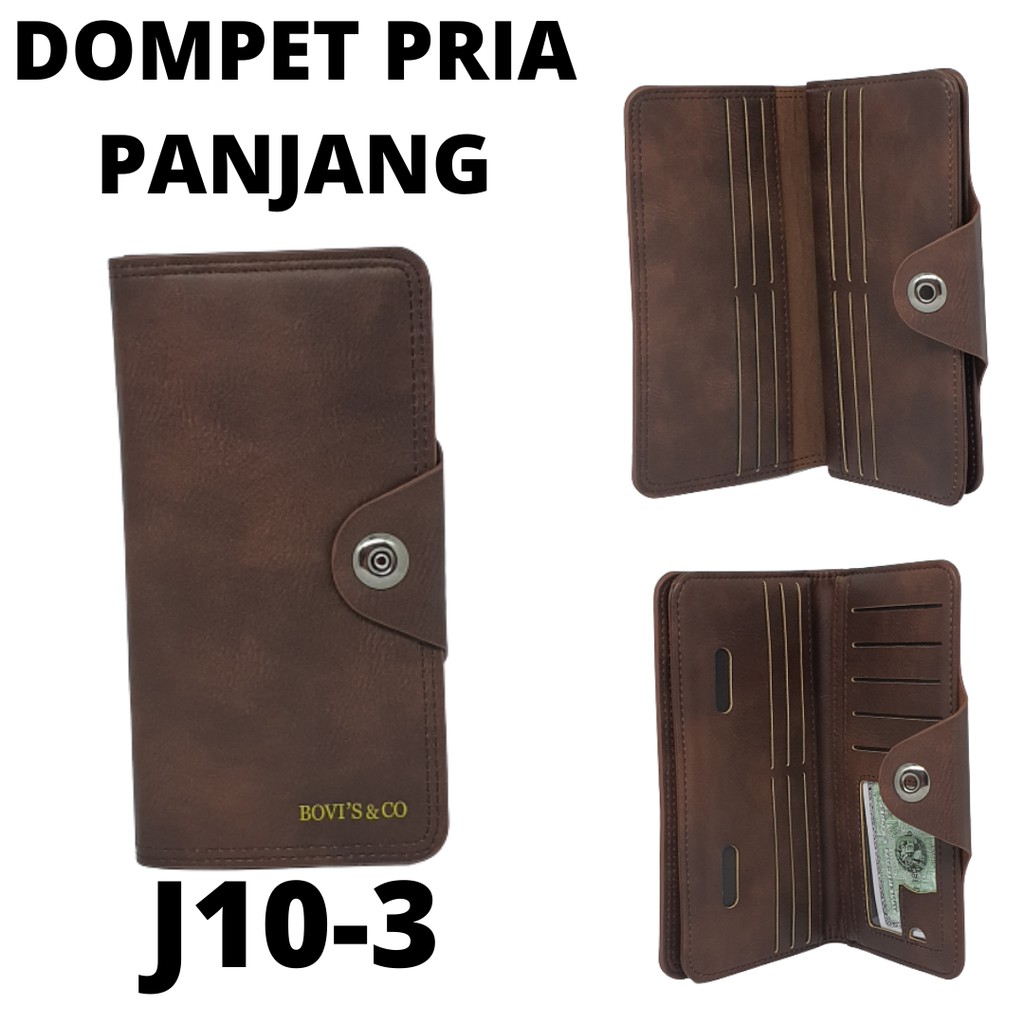 Dompet Pria Panjang Kulit Murah Bahan PU Leather|Dompet Laki Laki Panjang Kancing Magnet|MIX#PJG#KCG