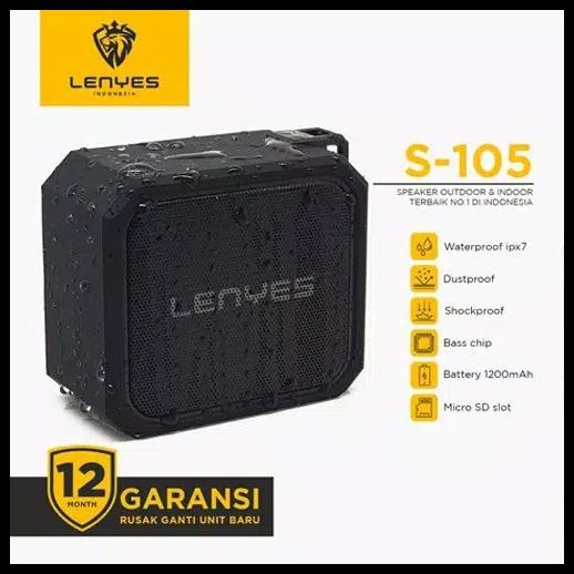 Speaker Bluetooth Lenyes S105 Waterproof Wireless Speaker Bluetooth