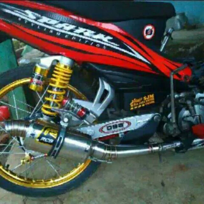 knalpot racing rcb untuk motor Jupiter z smash Shogun supra grend dll